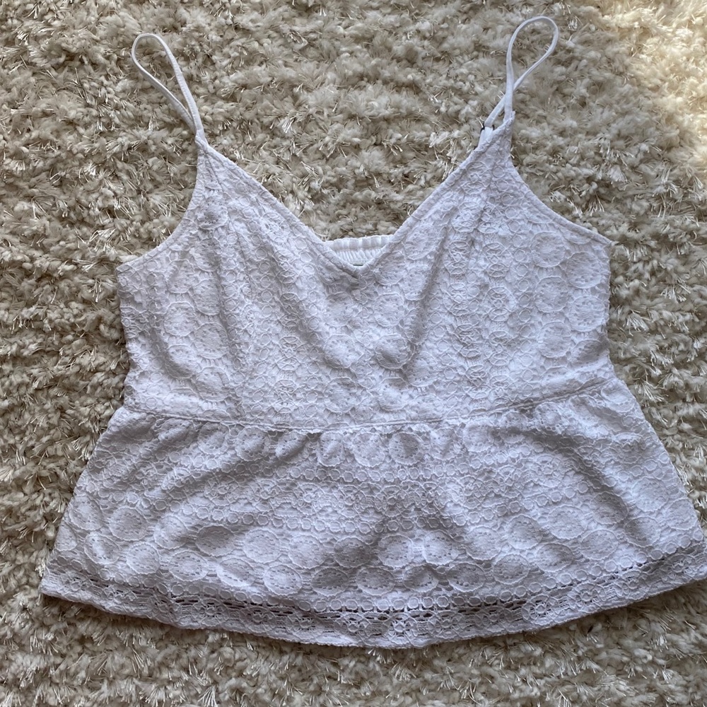 Abercrombie Lace Peplum Tank  - L